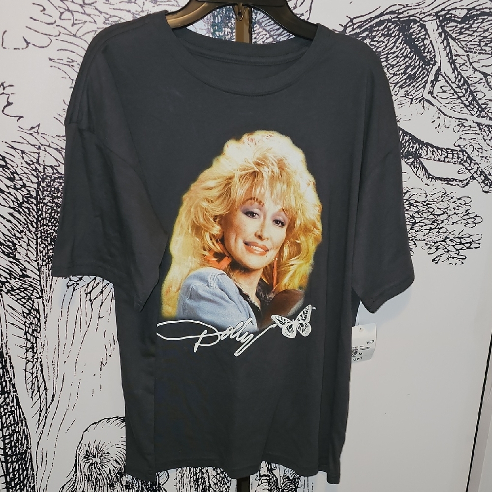 Black Graphic Tee with Iconic Portrait